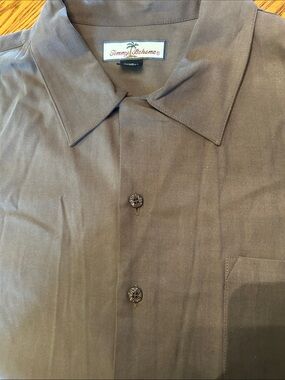 Tommy Bahama Men’s Dark Brown Short-Sleeve Button-Down Shirt